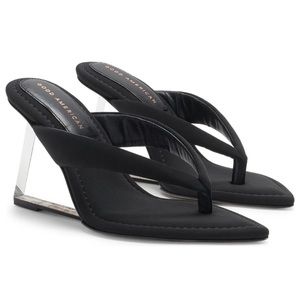 Good American Cinder-F*cking-Rella Neoprene Wedge 13 Black